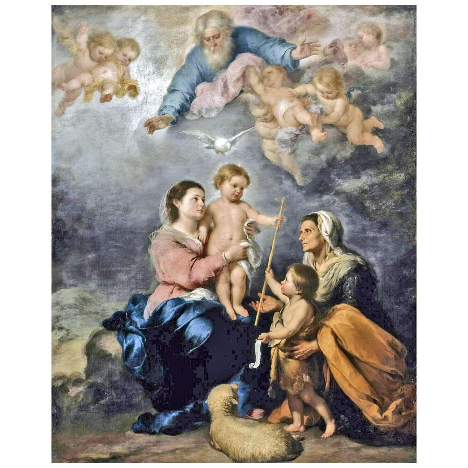   Bartolome Esteban Murillo. Sagrada Familia. 1665. Musee du Louvre