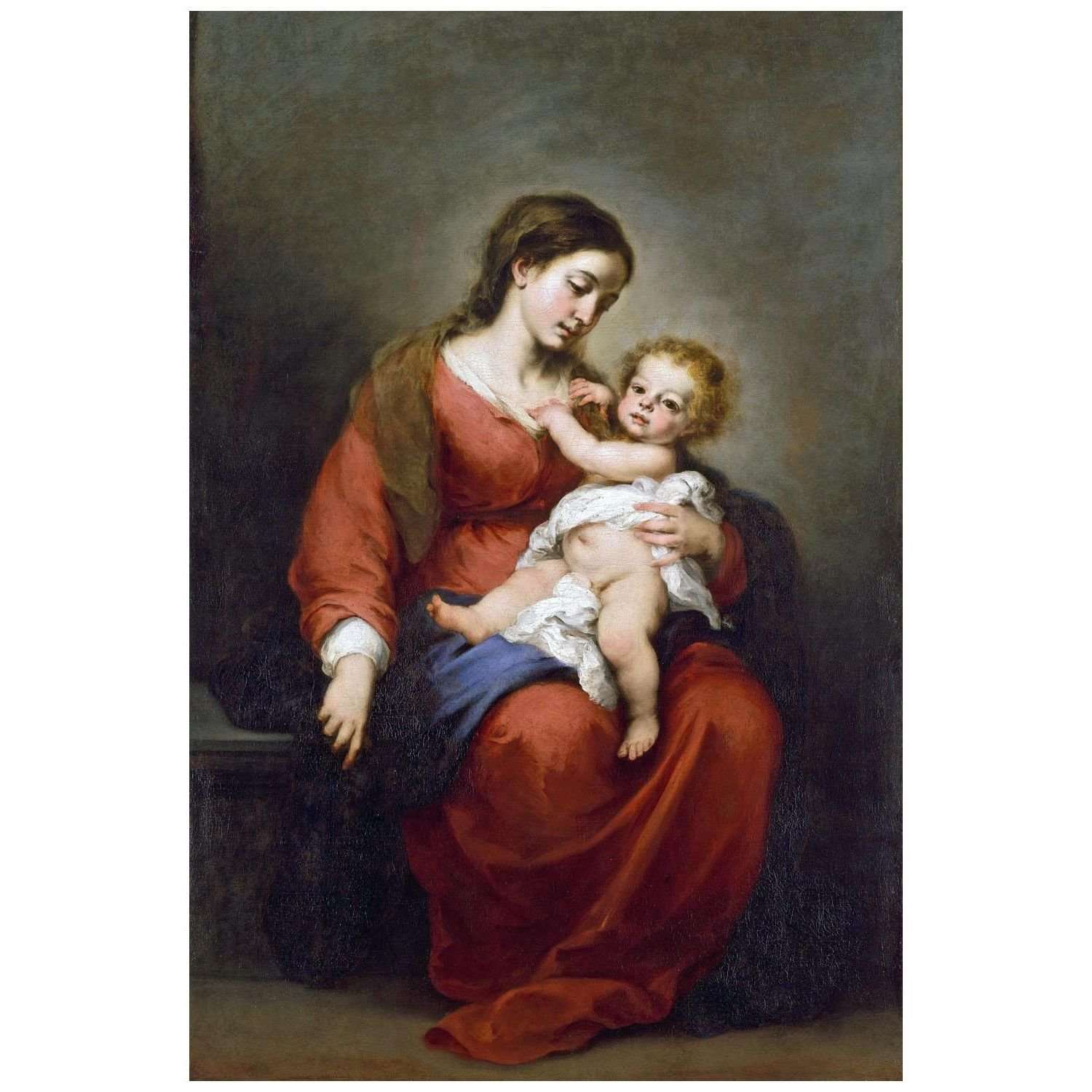   Bartolome Esteban Murillo. Virgen y Ni?o. 1670. Museo Thyssen-Bornemisza Madrid