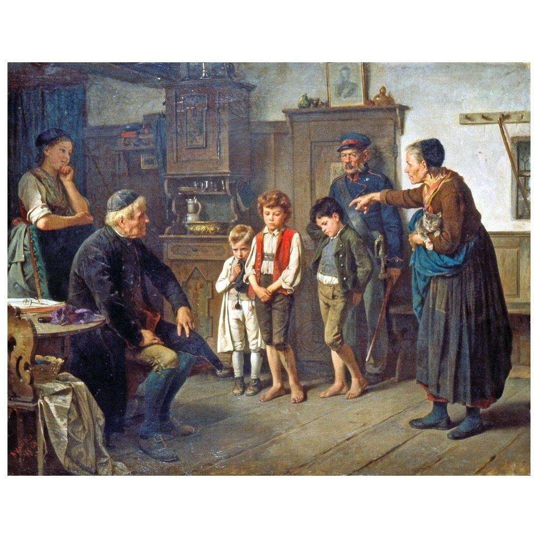  Benjamin Vautier. Le questionnement. 1868.