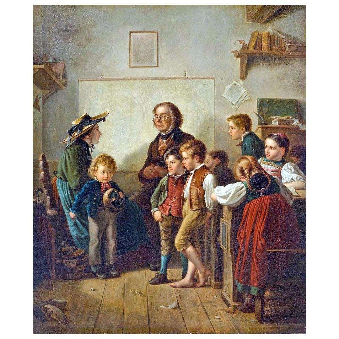  Benjamin Vautier. La premi?re le?on. 1870