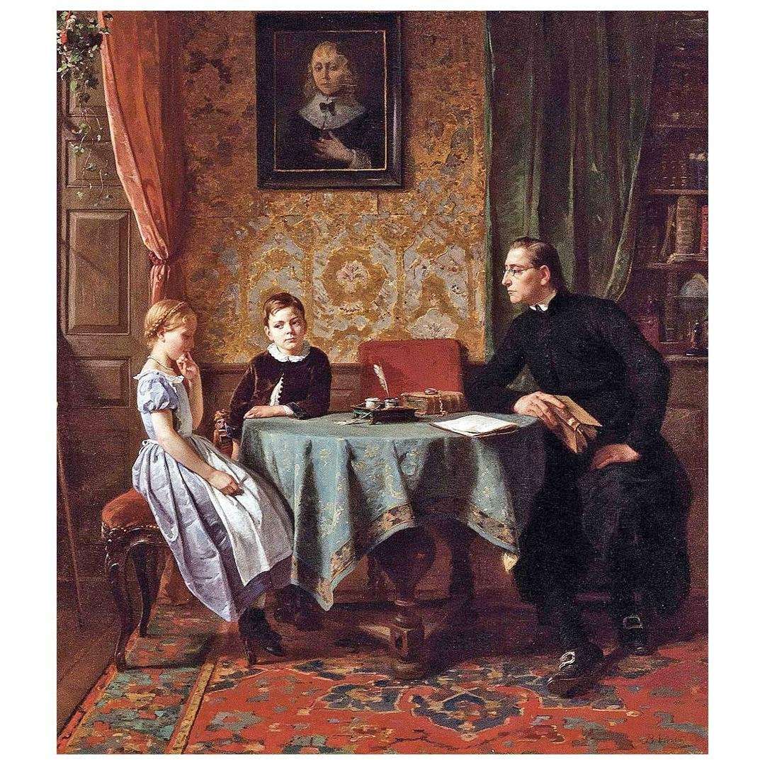 Benjamin Vautier. Une question d?licate. 1875