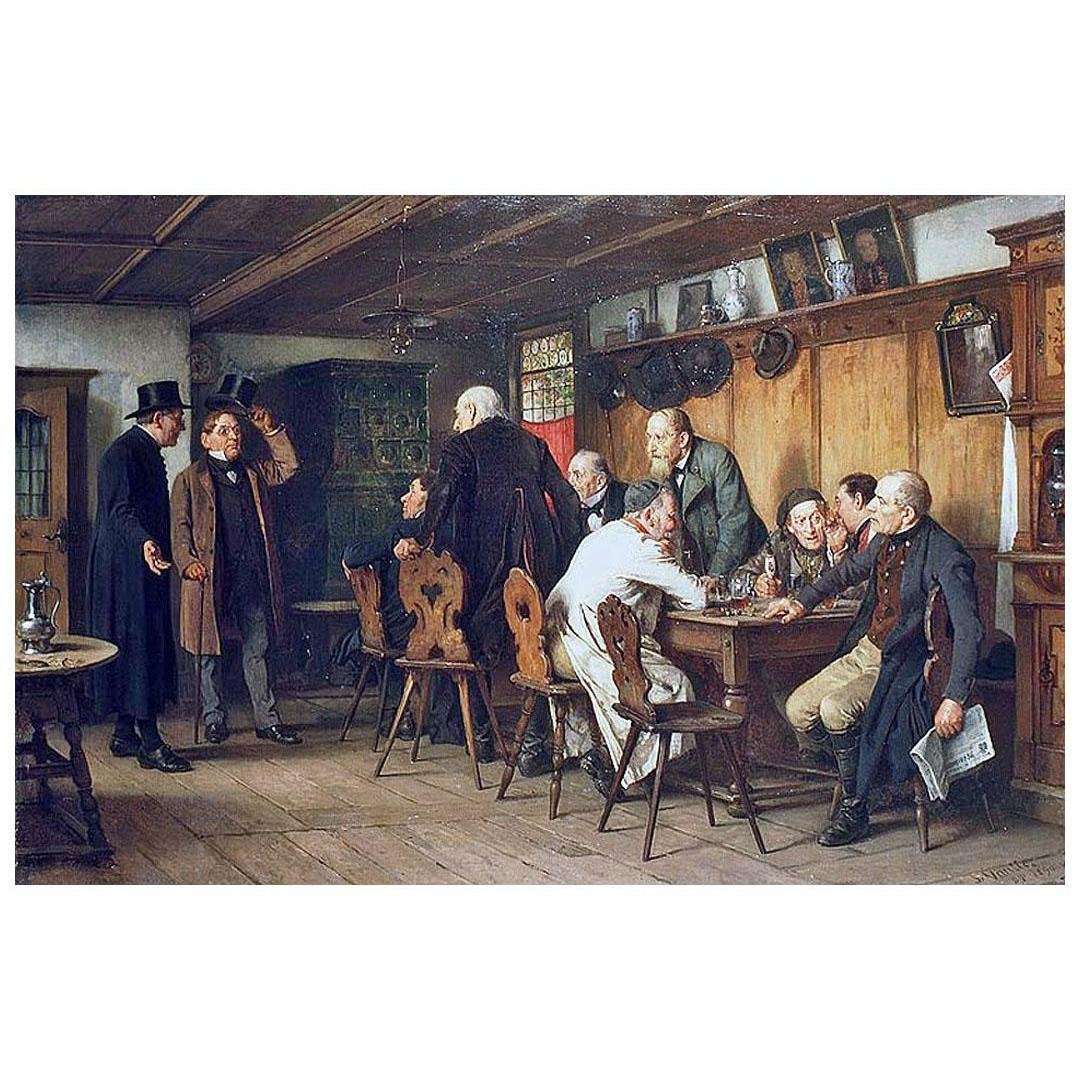  Benjamin Vautier. A l'auberge. 1890
