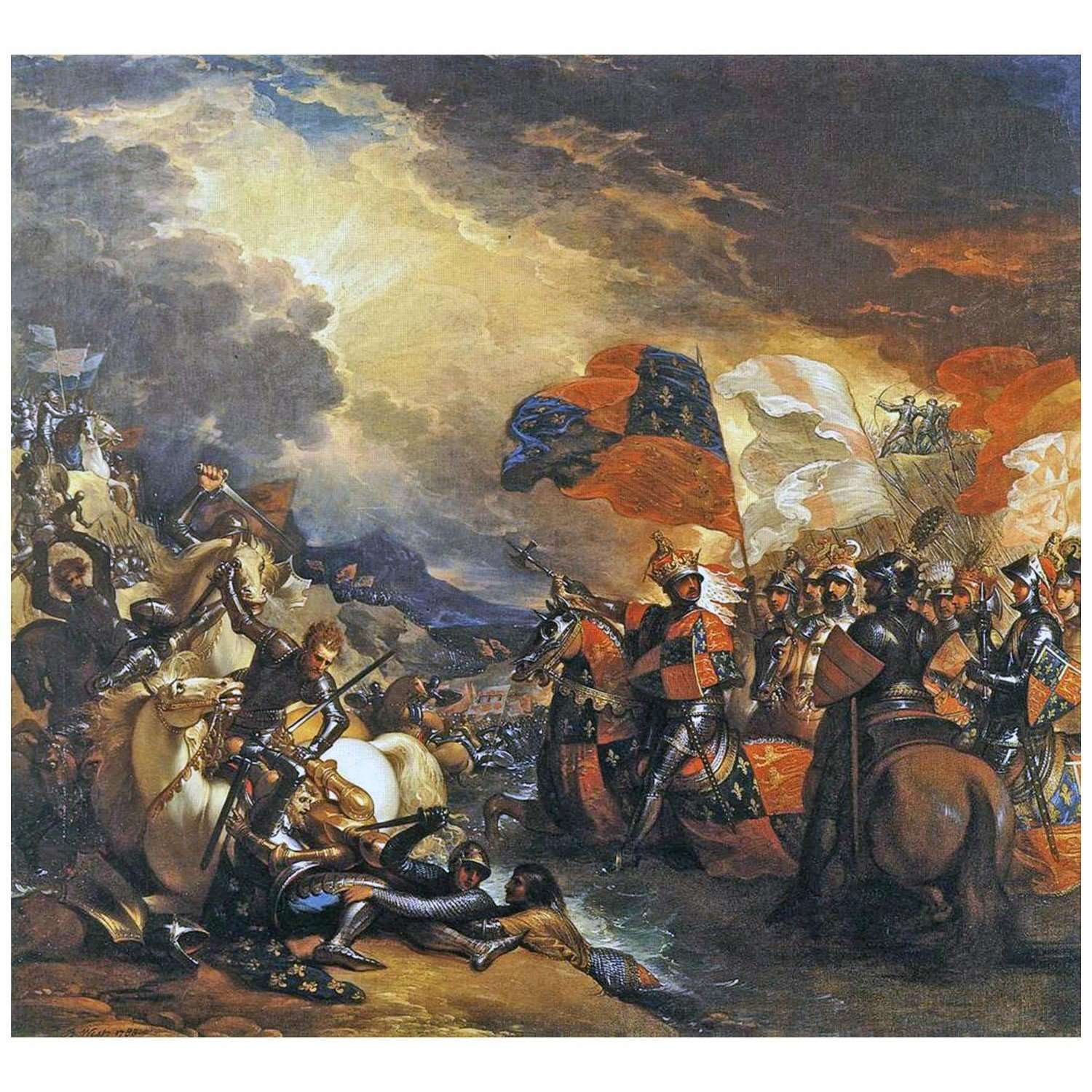  Benjamin West. Edward III Crossing the Somme. 1788. Royal collection London