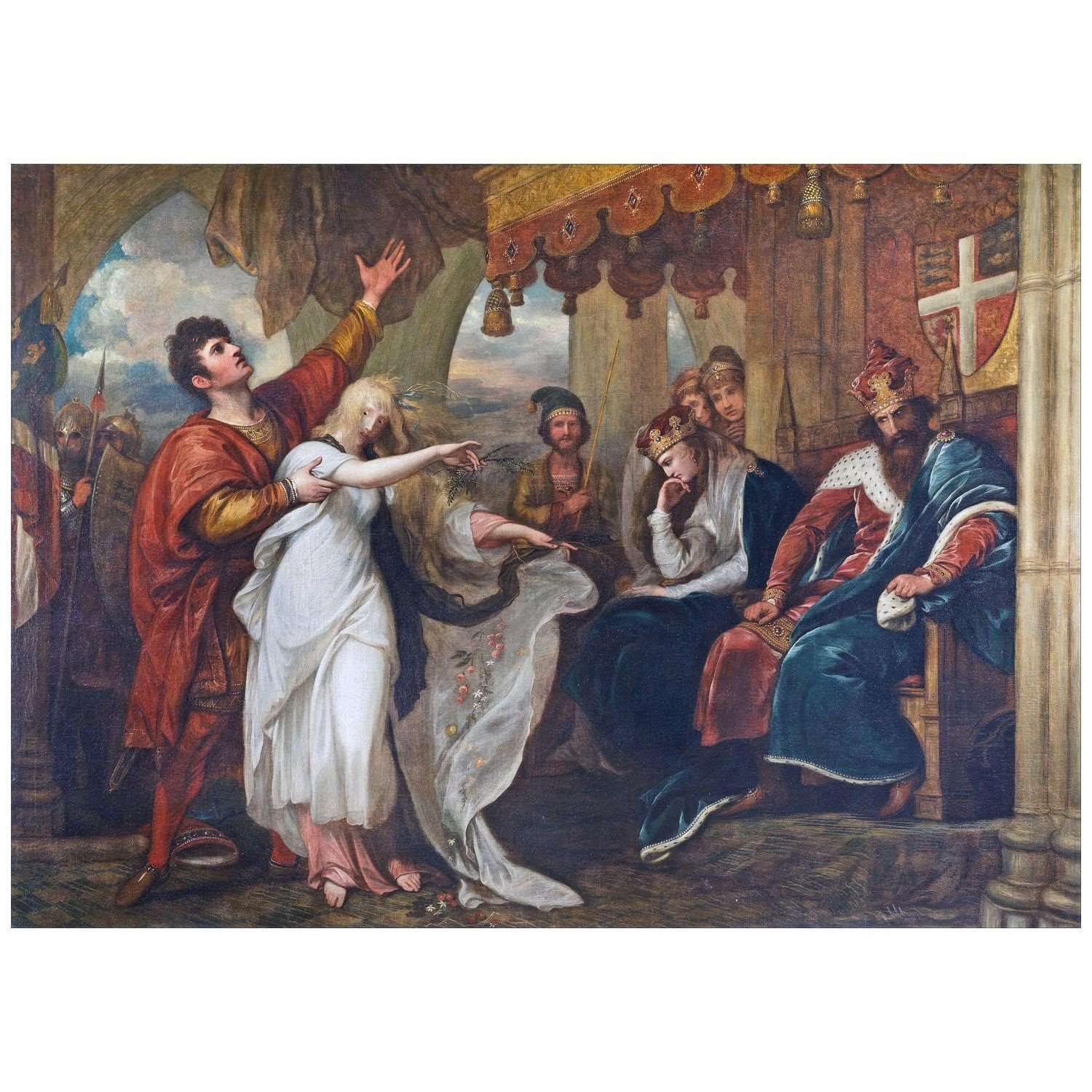  Benjamin West. Ophelia Before King and Queen. 1792. Cincinnati Art Museum