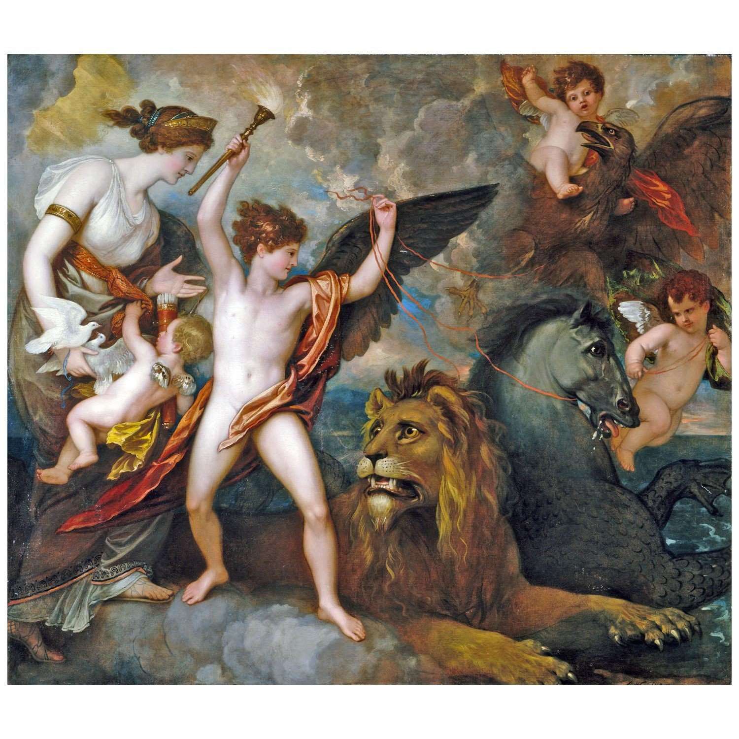  Benjamin West. Omnia Vincit Amor. 1809. Metropolitan Museum. New York