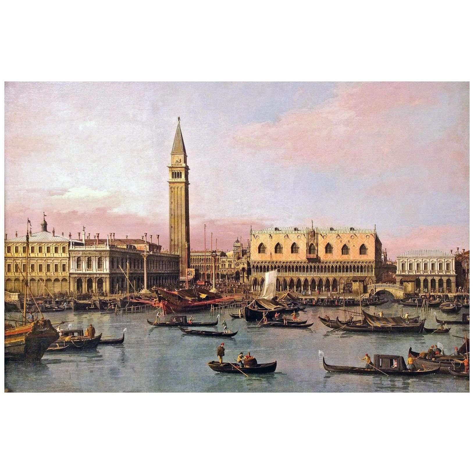  Bernardo Bellotto. Piazzetta e Riva degli Schiavoni. 1736-1738. Alte Pinakothek Munchen