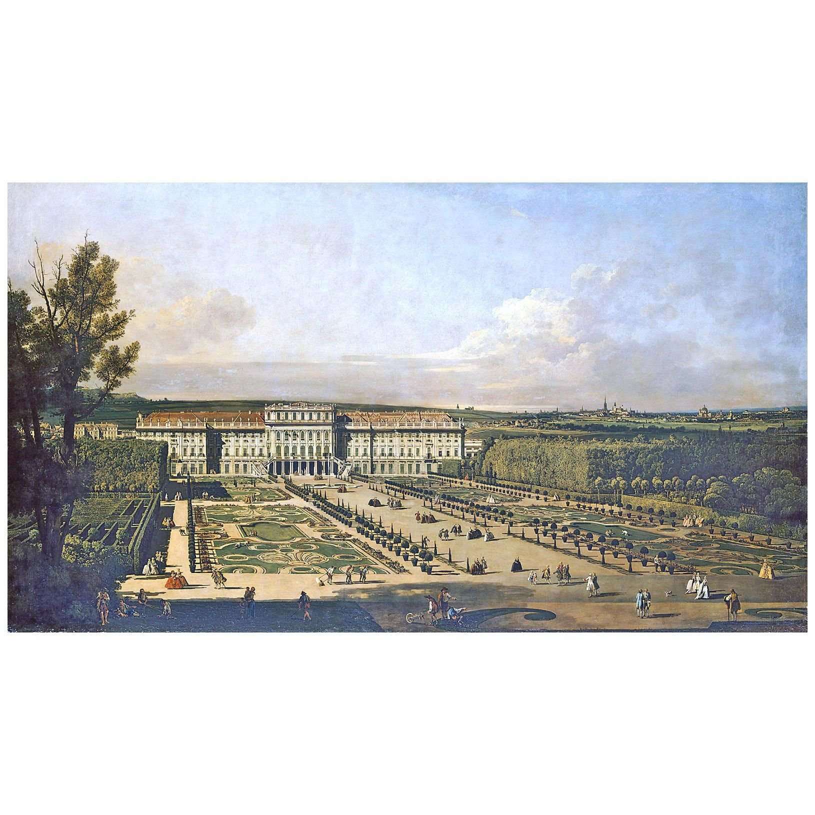  Bernardo Bellotto. Schoenbrunn vista di giardino. 1755. KHM Wien