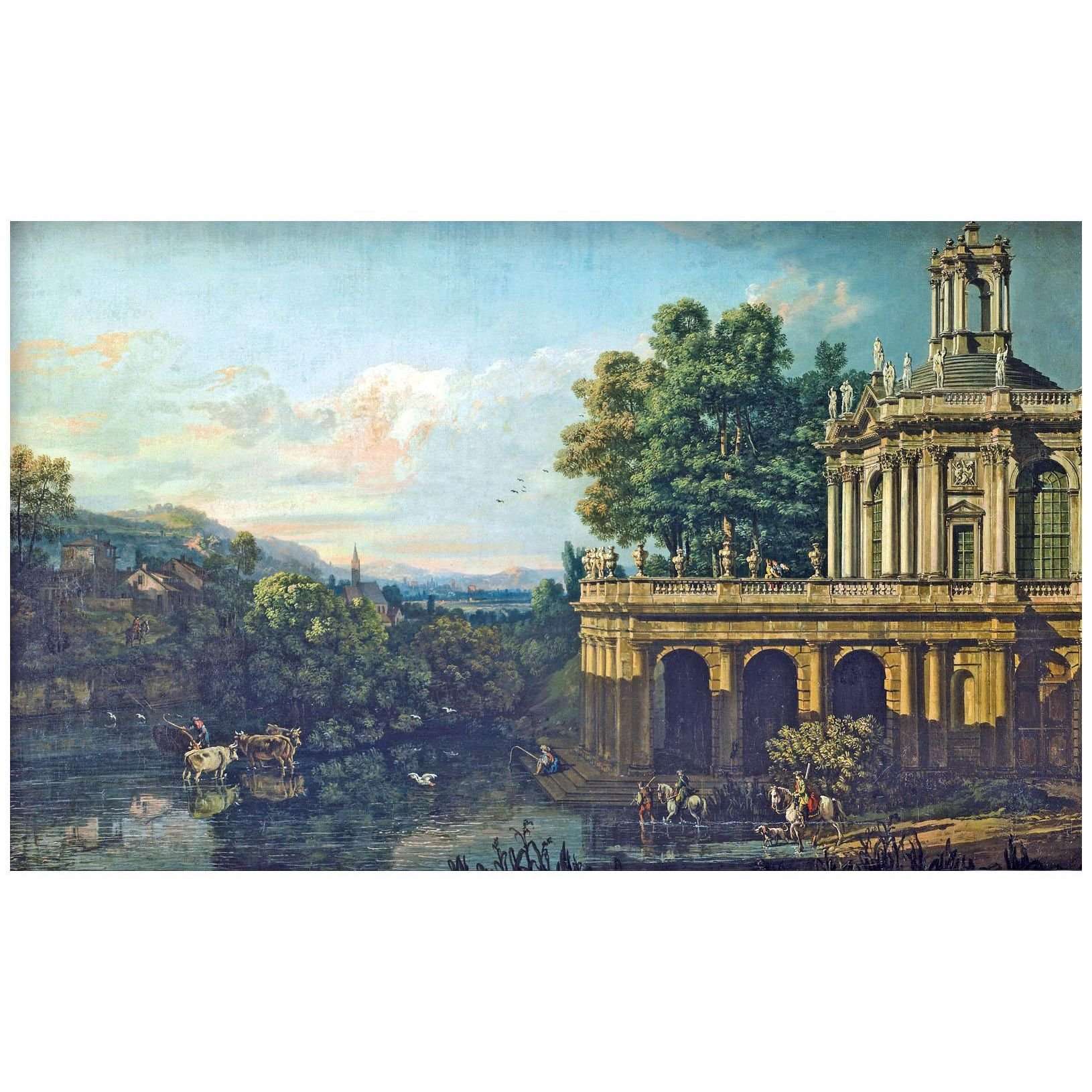  Bernardo Bellotto. Caprice architettonico con un palazzo. 1766. Museo Bilbao