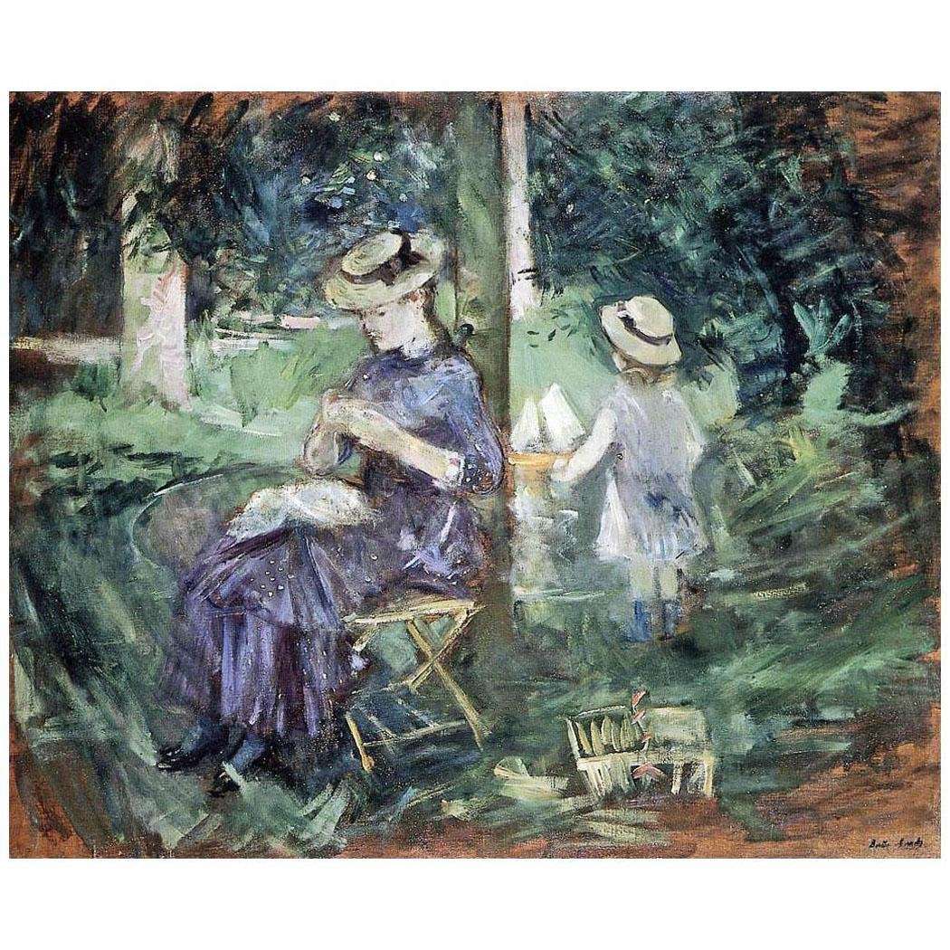  Berthe Morisot. Femme et Enfant dans le Jardin. 1883-1884. Scottish National Gallery