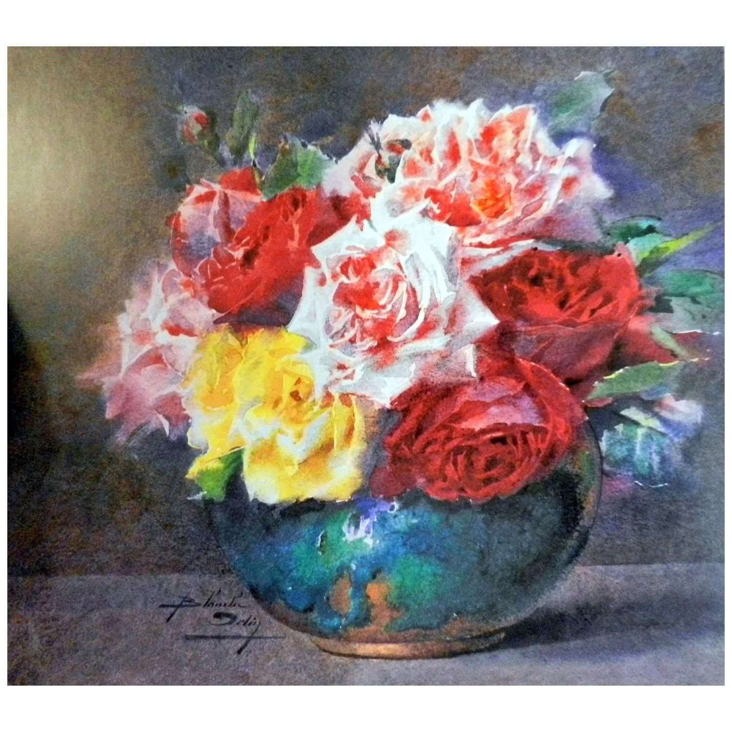  Blanche Odin. Roses dans un vase. Mus?e Salies, Bagn?res-de-Bigorre