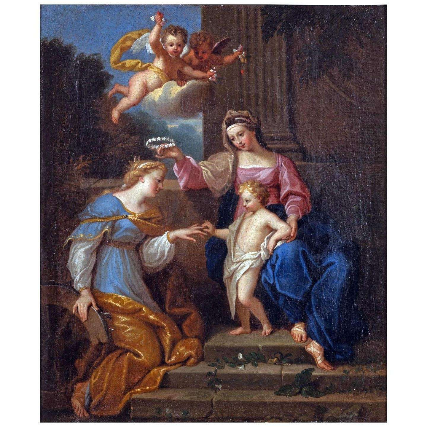  Bon Boullogne. Le mariage mystique de sainte Catherine. 1705. Private collection