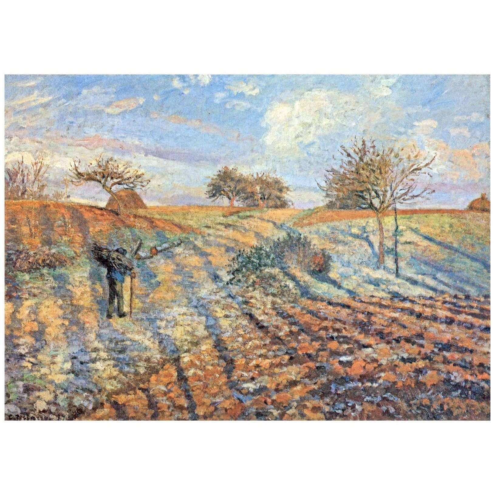  Camille Pissarro. Gelee blanche ancienne route d?Ennery. 1873. Musee dOrsay