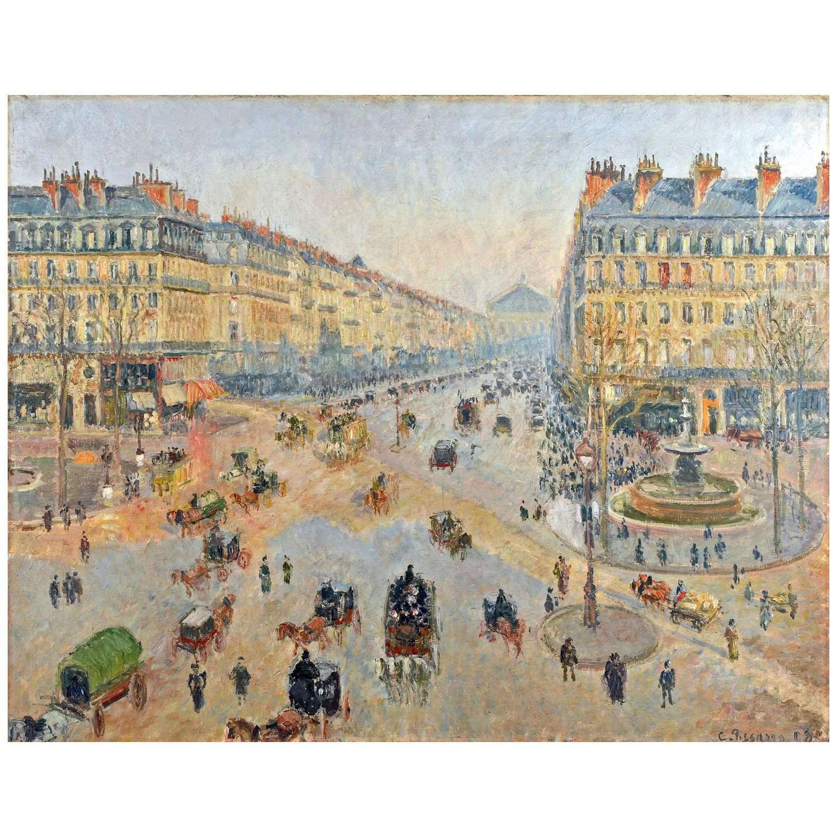  Camille Pissarro. L'Avenue de l'Op?ra. 1898. MBA Reims