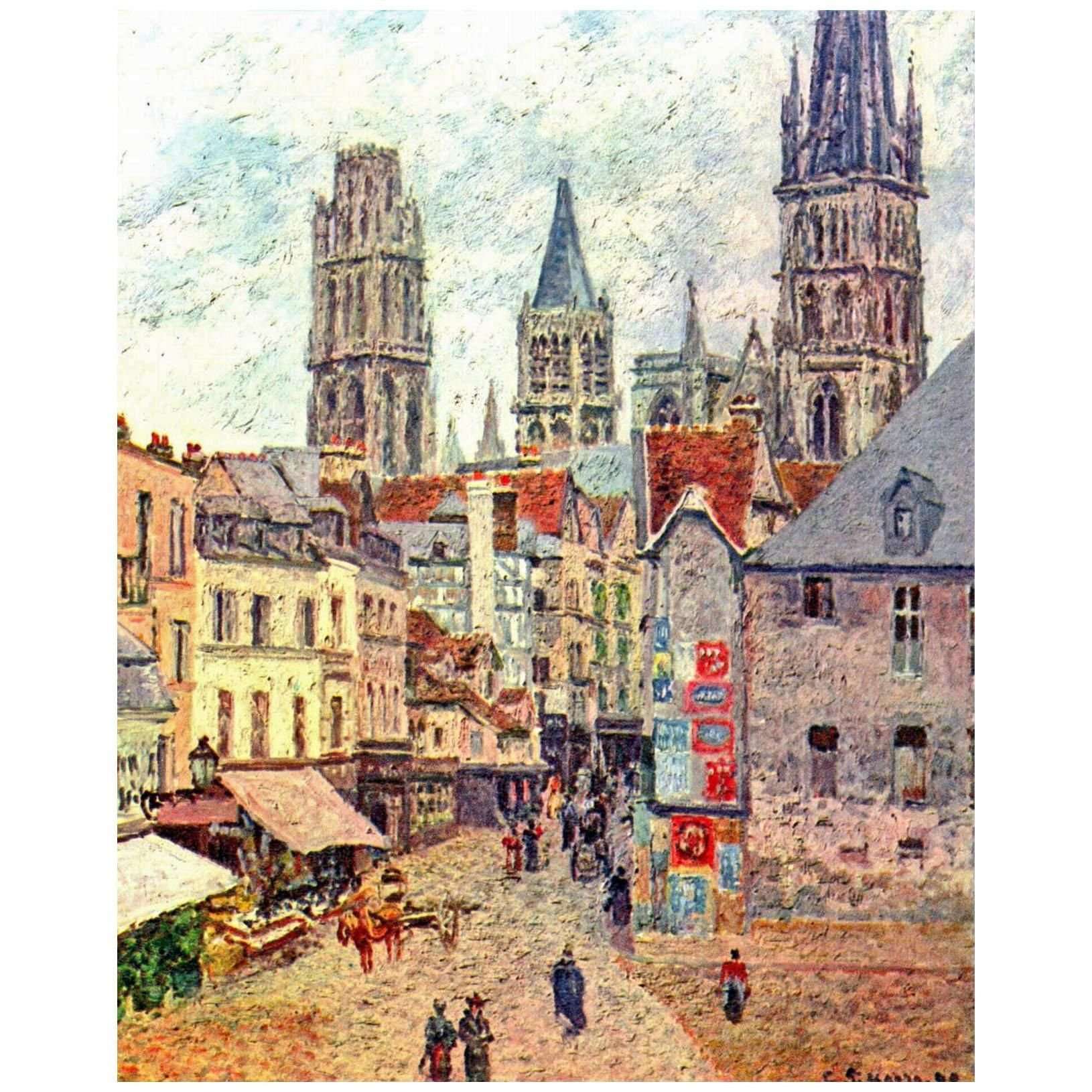  Camille Pissarro. Rue de l'?picerie, Rouen. 1898. Jones Art Museum Oklahoma