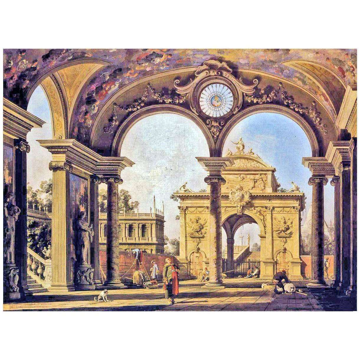  Canaletto. Capriccio di arco trionfale. 1753-1755. Arundel Castle