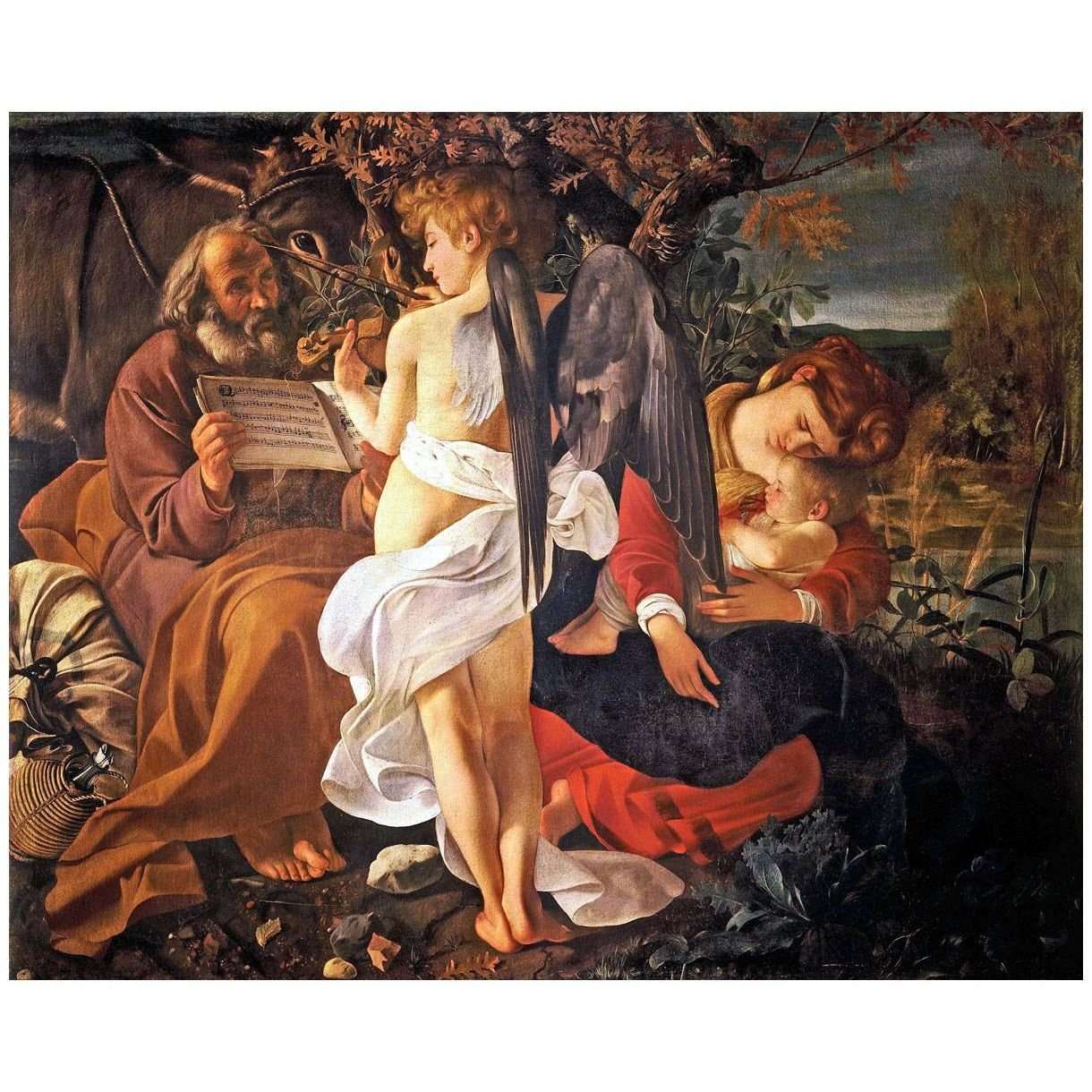   Caravaggio. Il riposo durante la fuga in Egitto. 1597. Galleria Doria Pamphilj Roma