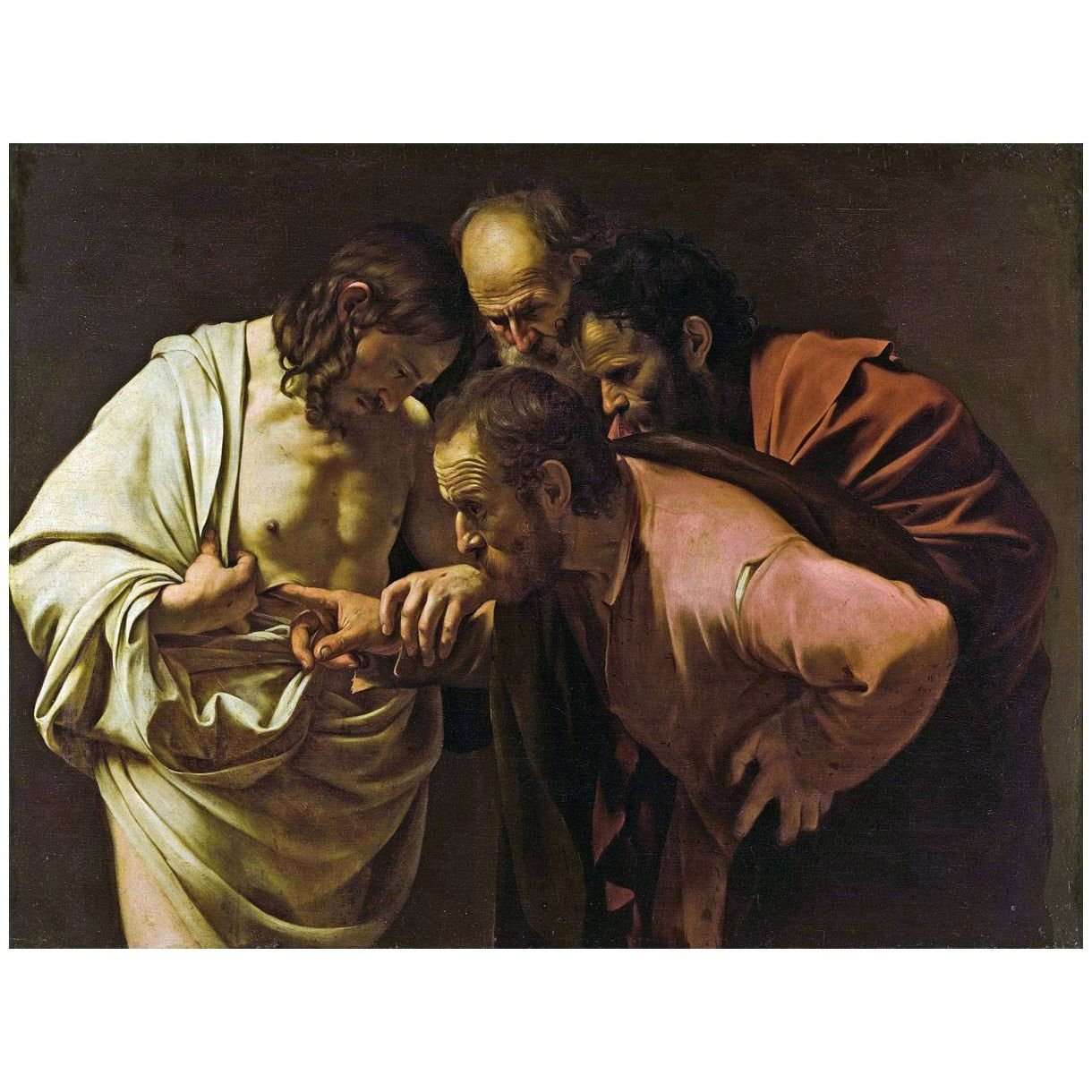   Caravaggio. Incredulita di San Tomaso. 1602. Sanssouci Bildergalerie Potsdam