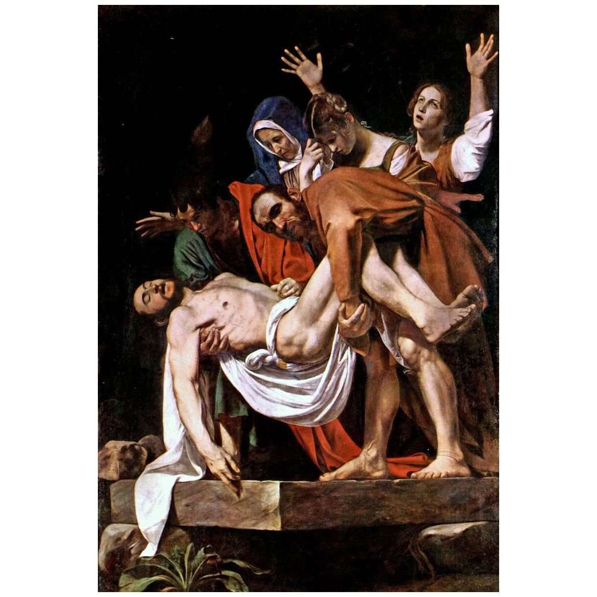   Caravaggio. La sepoltura di Cristo. 1603. Pinacoteca Vaticana