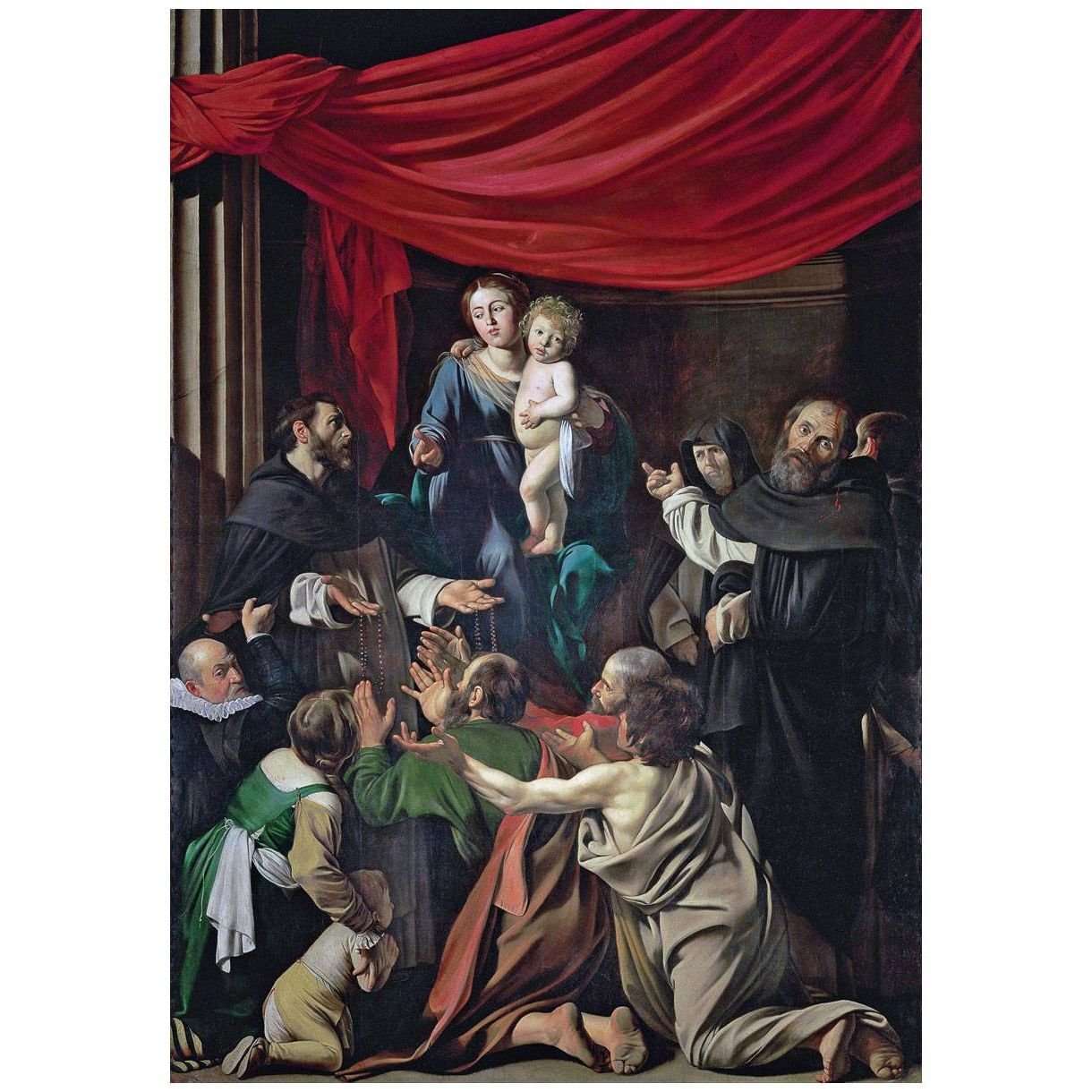   Caravaggio. Madonna del Rosario. 1607. KHM Wien