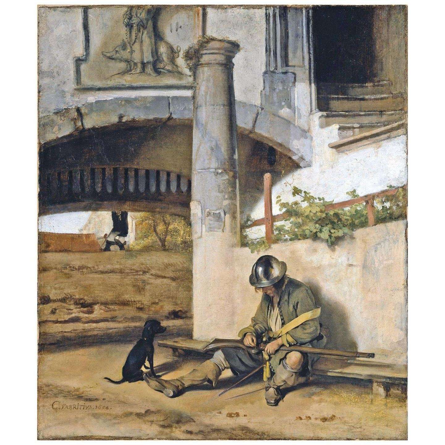  Carel Fabritius. De schildwacht. 1654. Museum Schwerin