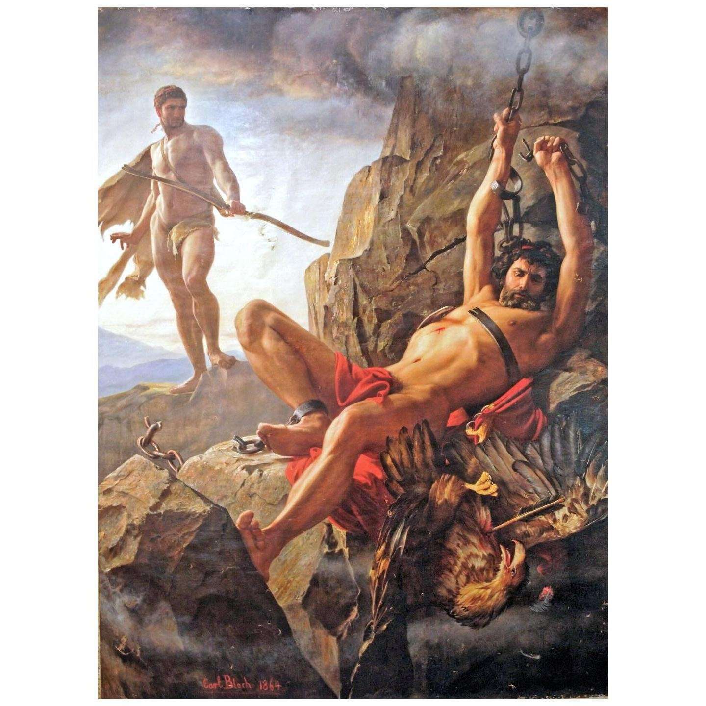   Carl Bloch. Prometheus Liberation. 1864. Tatoi Palace Athens
