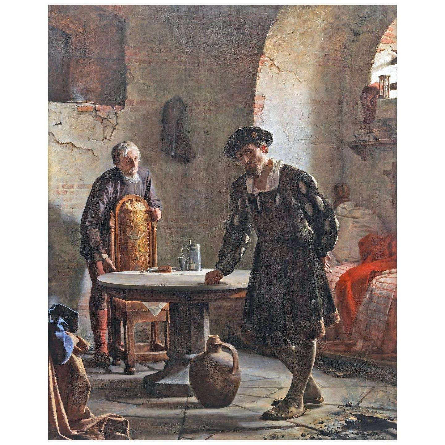   Carl Bloch. Christian II in the Tower at Sonderborg Castle. 1871. SMK Copenhagen