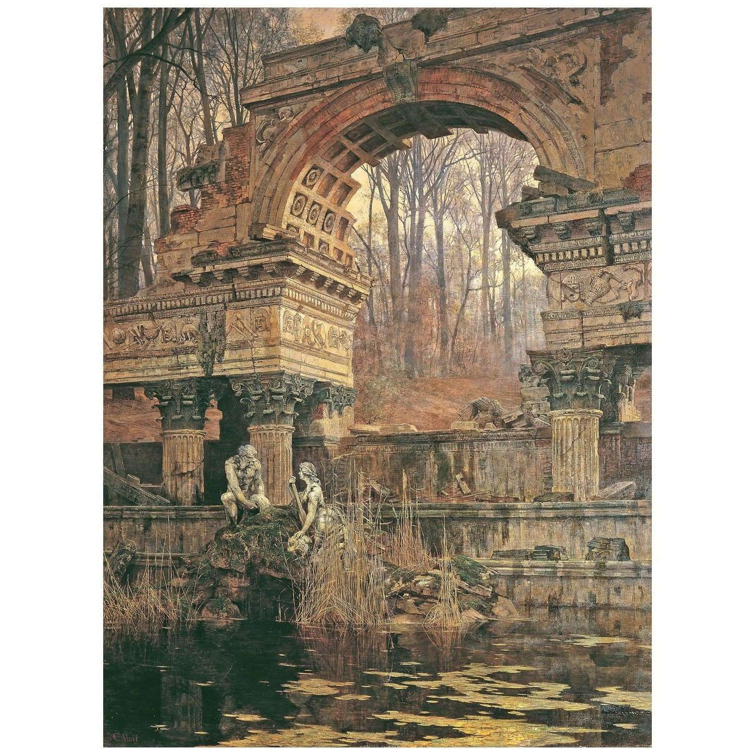  Carl Moll. Die R?mische Ruine in Sch?nbrunn. 1891. KHM Wien