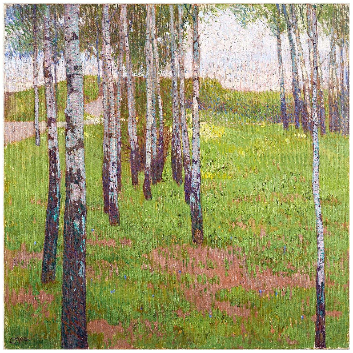  Carl Moll. Birkenw?ldchen im Abendlicht. 1902. Galerie Belvedere Wien