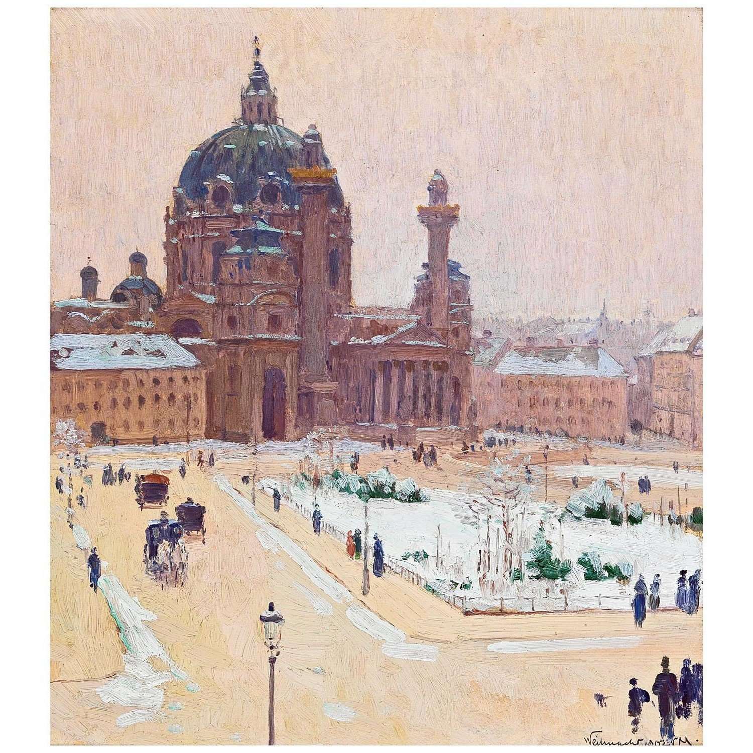  Carl Moll. St. Karl Kirche im Winter. 1902. Privatsammlung