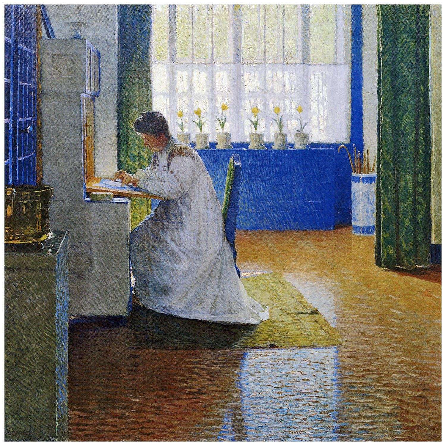  Carl Moll. Anna Moll am Schreibtisch. 1903. Wien Museum, Wien