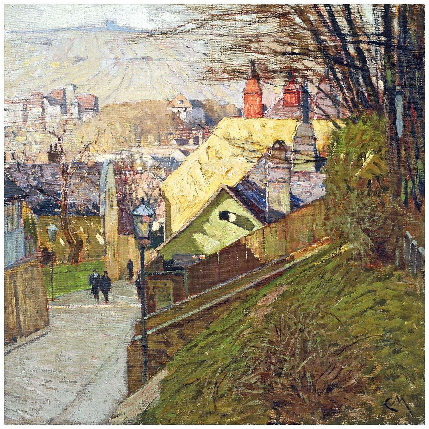  Carl Moll. Haus von Therese Kronesl. 1914. Privatsammlung