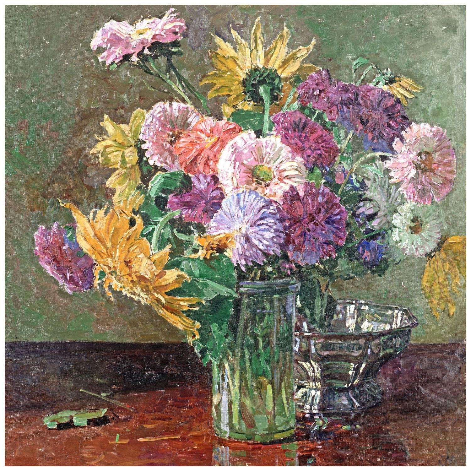  Carl Moll. Blumen in einer Glasvase. 1921. Leopoldmuseum Wien