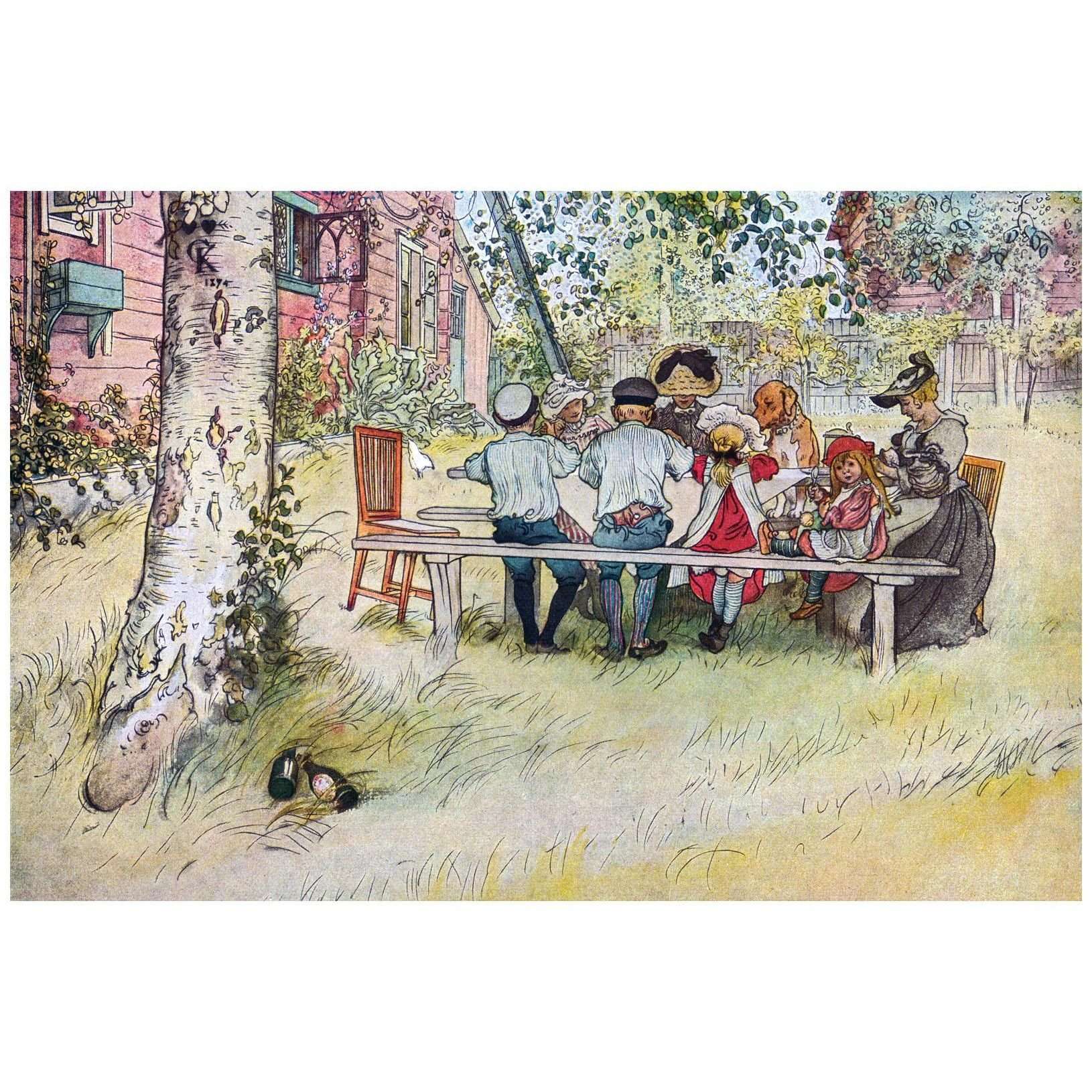   Carl Larsson. Breakfast under the Birch. 1896. Nationalmuseum Stockholm