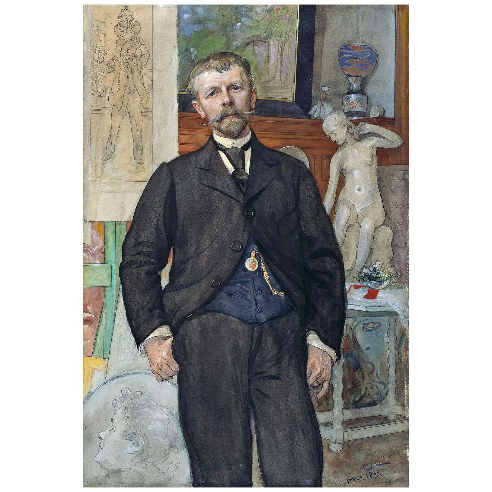   Carl Larsson. Architect Jac Ahrenberg. 1898. FNG Helsinki
