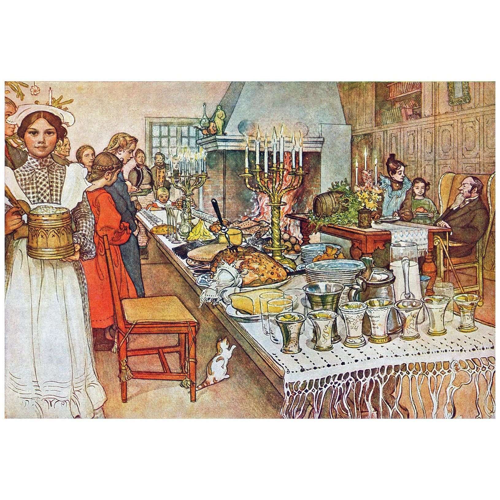   Carl Larsson. Christmas Eve. 1904. Bonnierska portrattsamlingen Stockholm