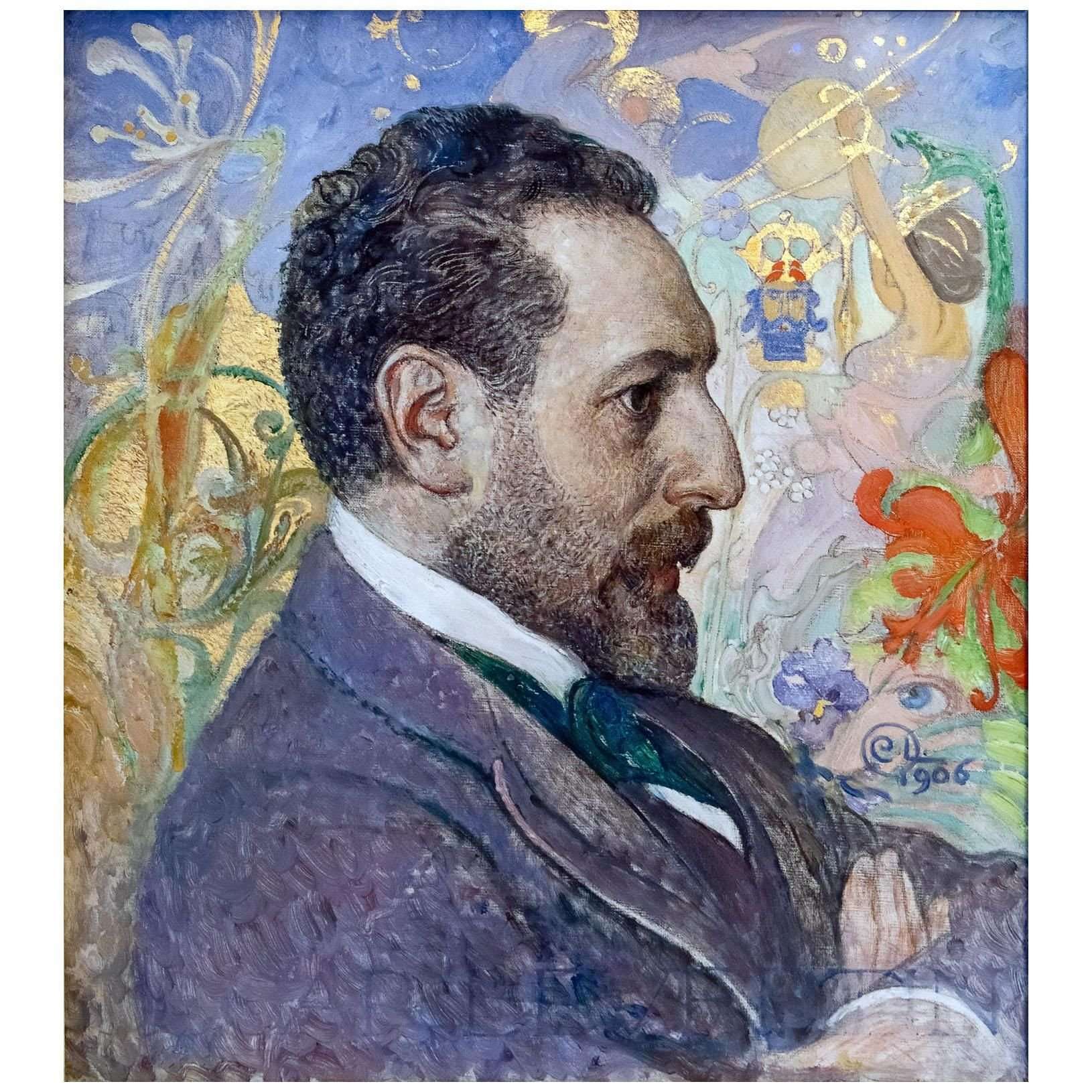   Carl Larsson. Portrait of Oscar Levertin. 1906. Thielska Galleriet Stockholm