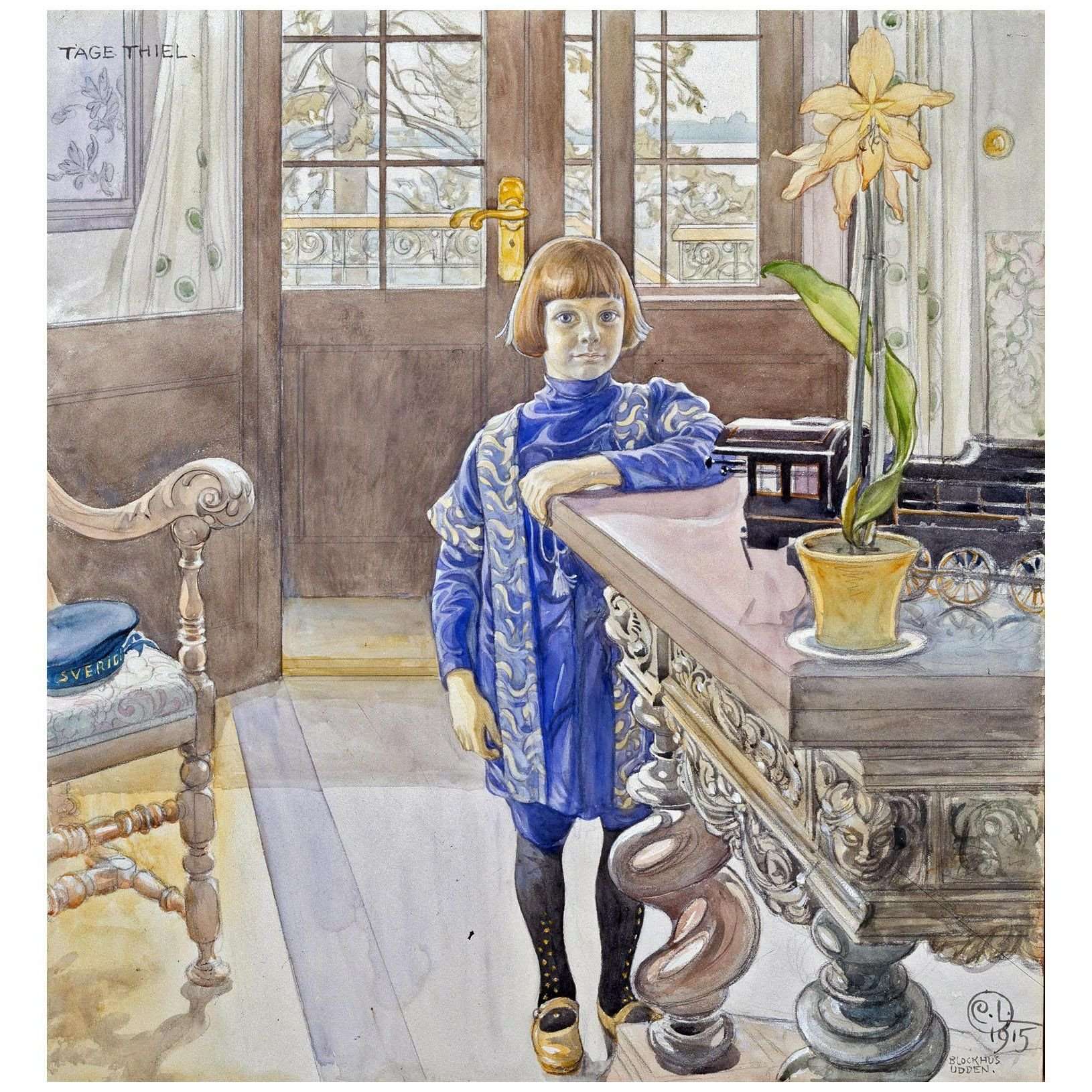   Carl Larsson. Portrait of Tage Thiel. 1915. Thielska Galleriet Stockholm