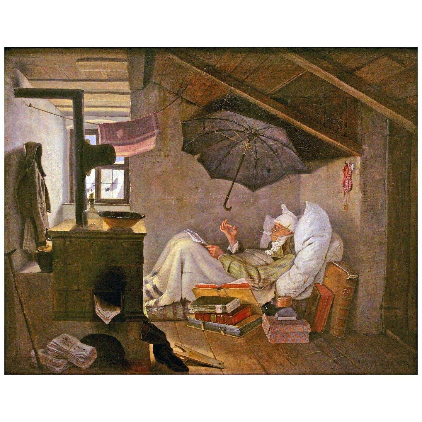  Carl Spitzweg. Der arme Poet. 1839. Neue Pinakothek Munchen