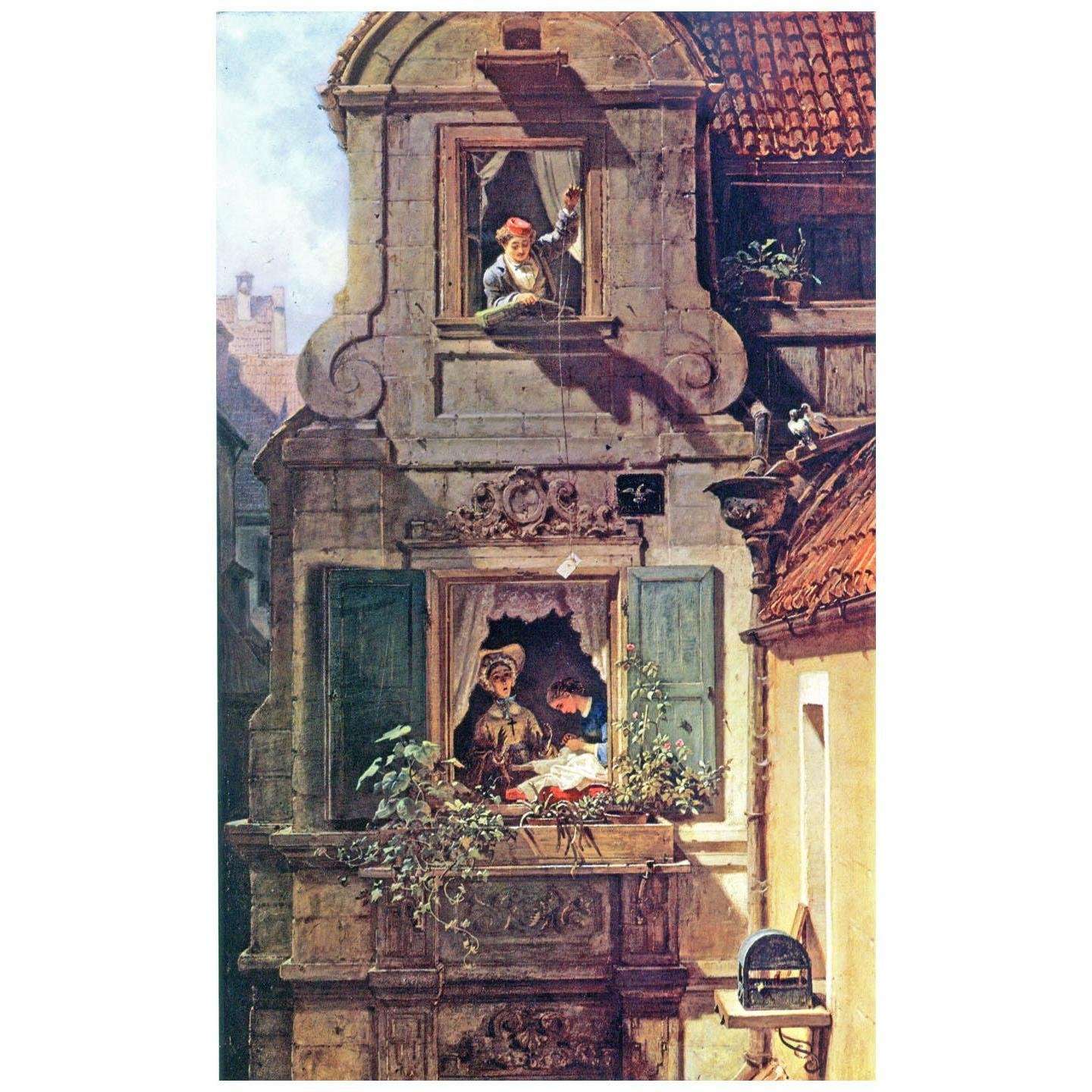  Carl Spitzweg. Der abgefangene Liebesbrief. 1855. Museum Schafer Schweinfurt