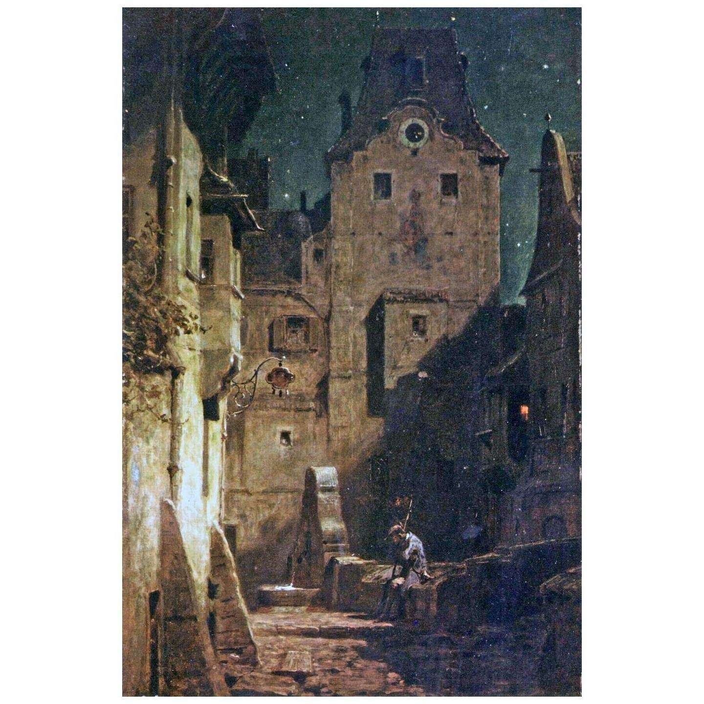  Carl Spitzweg. Der Nachtw?chter. 1875. Kurpf?lzisches Museum der Heidelberg