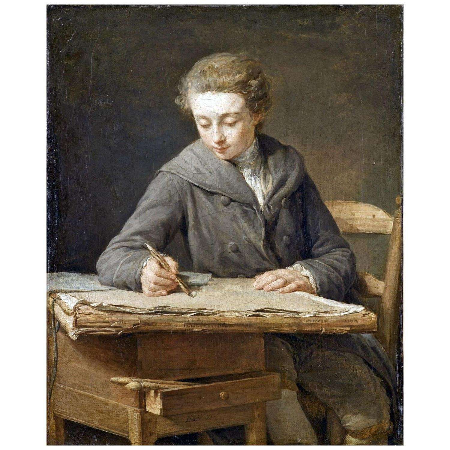  Nicolas Lepicie. Le petit dessinateur (Carle Vernet). 1772. Musee du Louvre