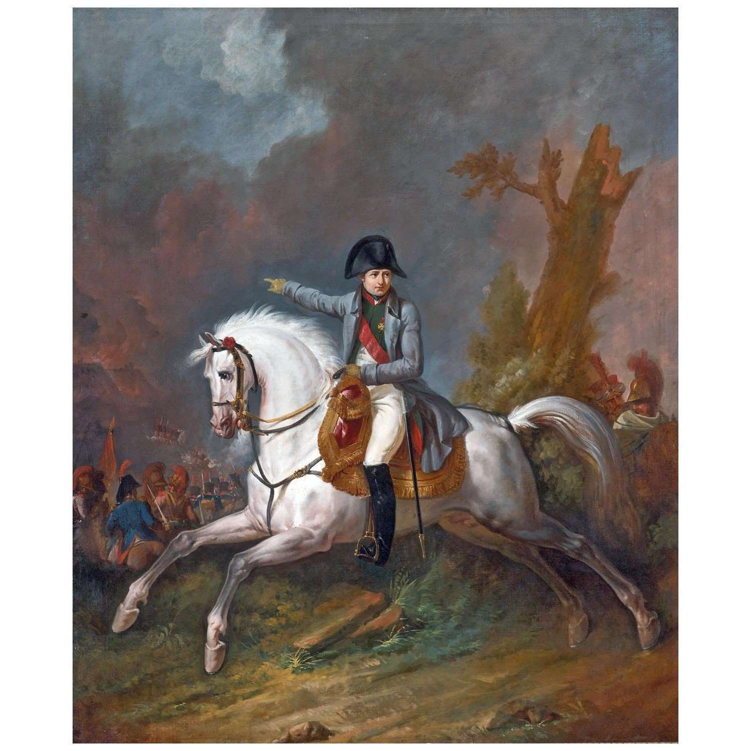  Carle Vernet. Portrait ?questre de Napol?on. 1808. Collection priv?e