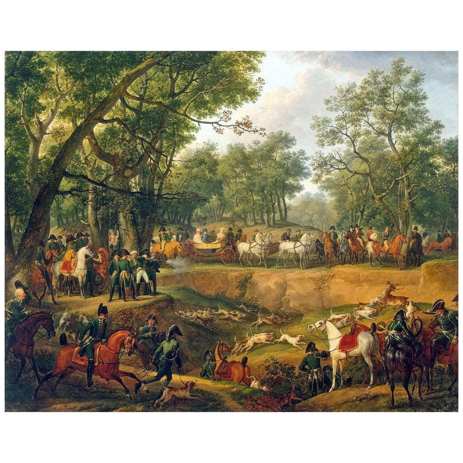  Carle Vernet. Napol?on en chasse ? Compi?gne. 1811. Mus?e de l'Ermitage