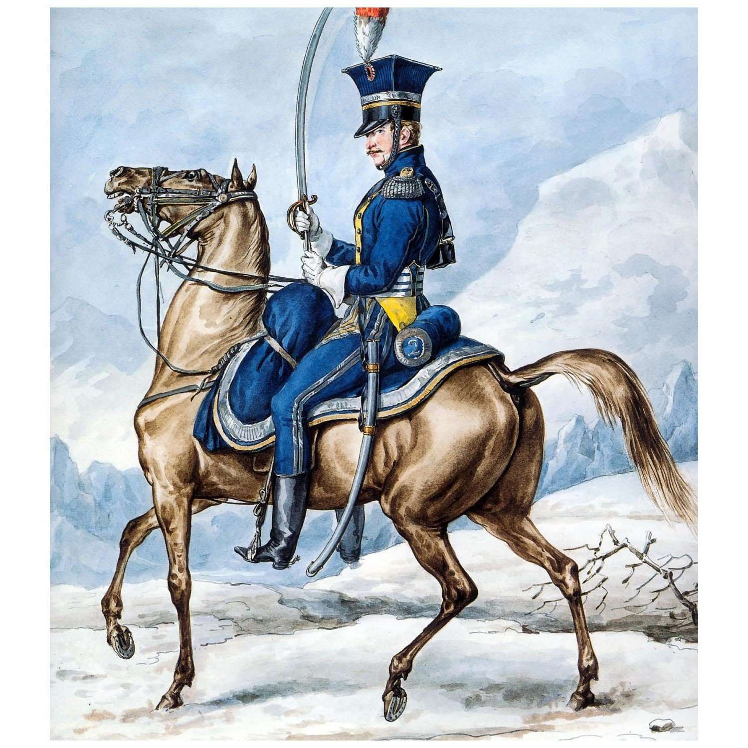  Carle Vernet. Le Grande Armee. R?giment polonais de Lanciers. 1812. Ermitage