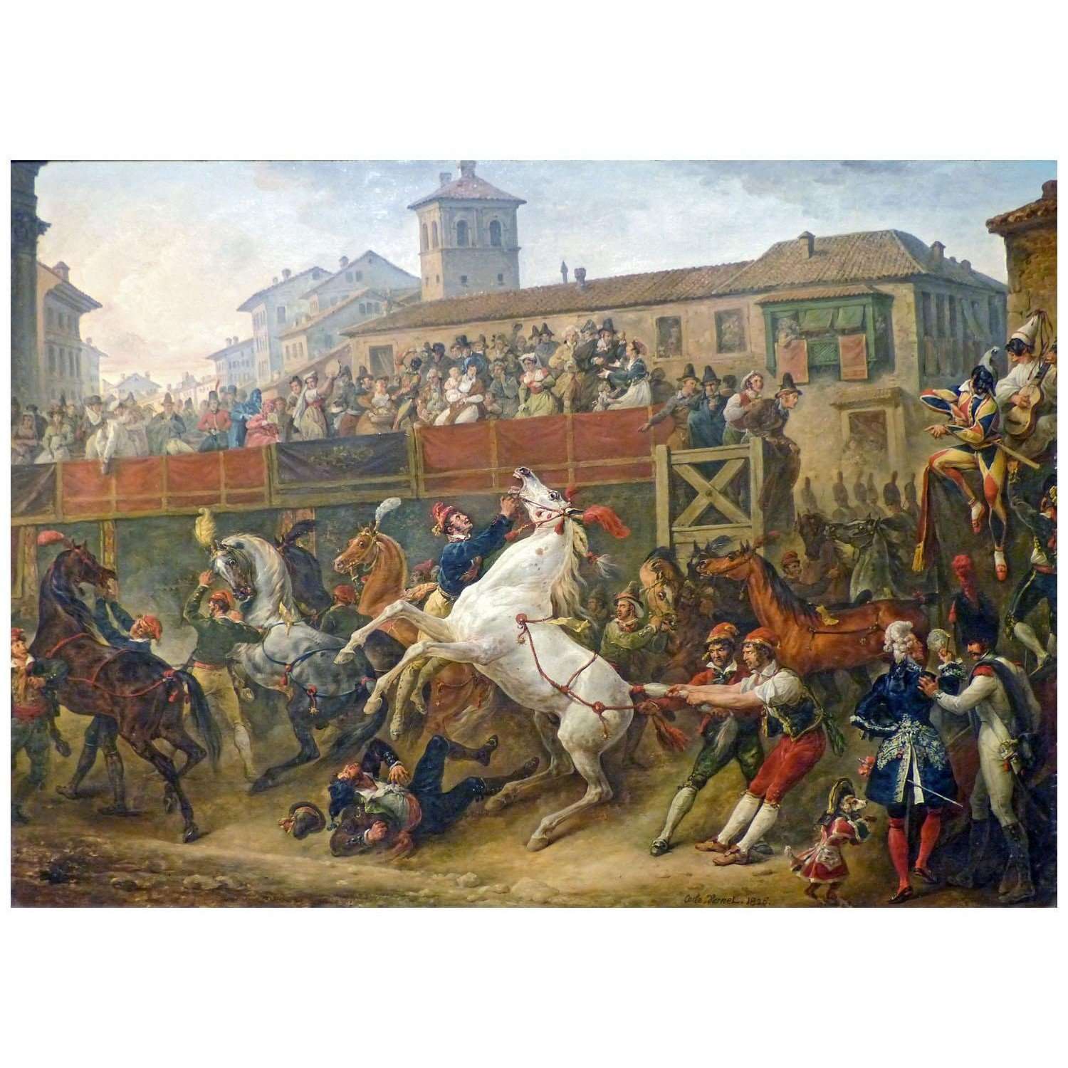  Carle Vernet. Courses de chevaux ? Rome. 1826. Musee Calvet Avignon