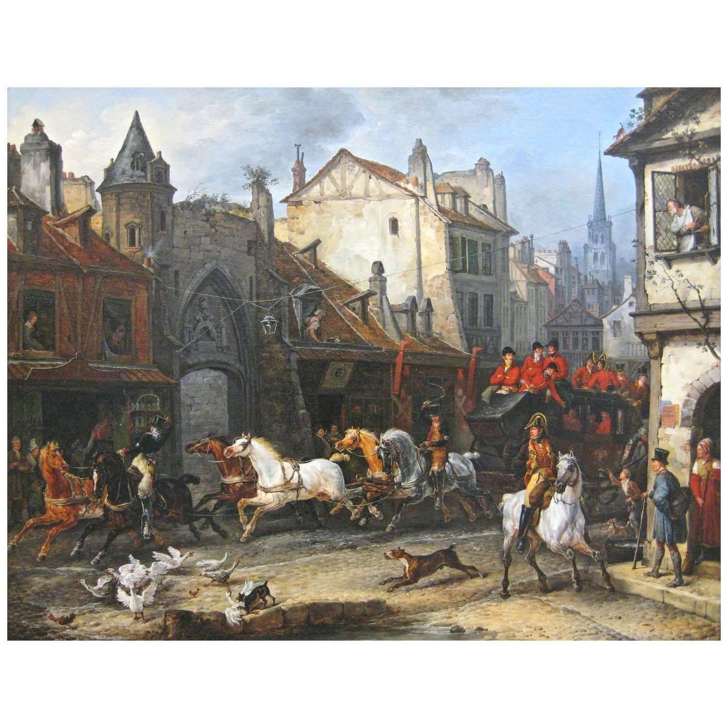  Carle Vernet. Retour de la chasse. 1828. Neue Pinakothek Munchen