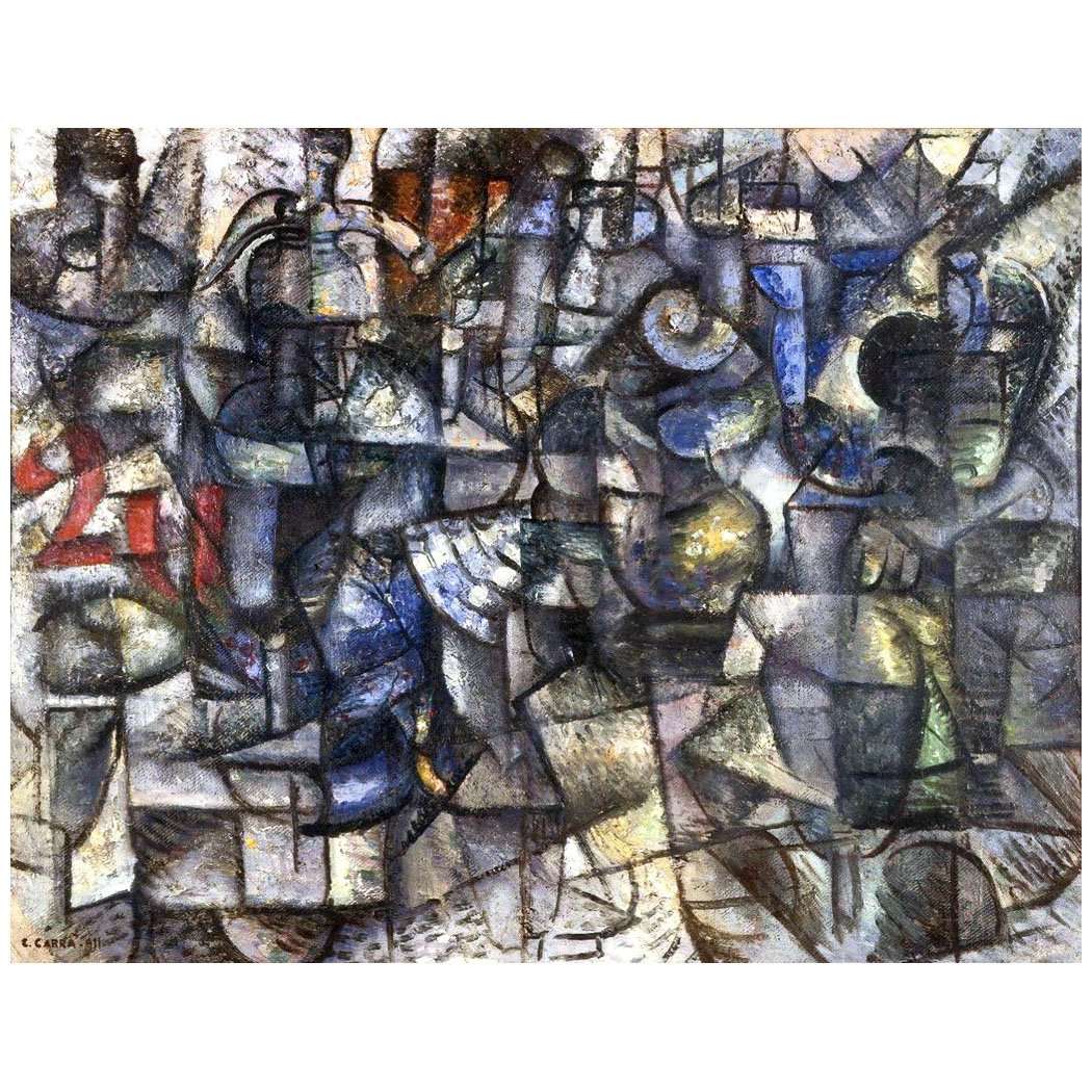  Carlo Carra. Ritmi doggetti. 1911. Pinacoteca di Brera, Milano