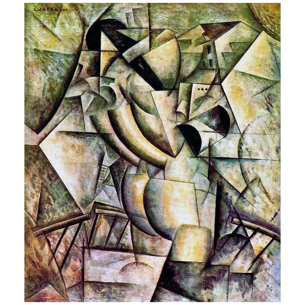  Carlo Carra. Simultaneita. La donna al balcone. 1912. Museo del Novecento, Milano
