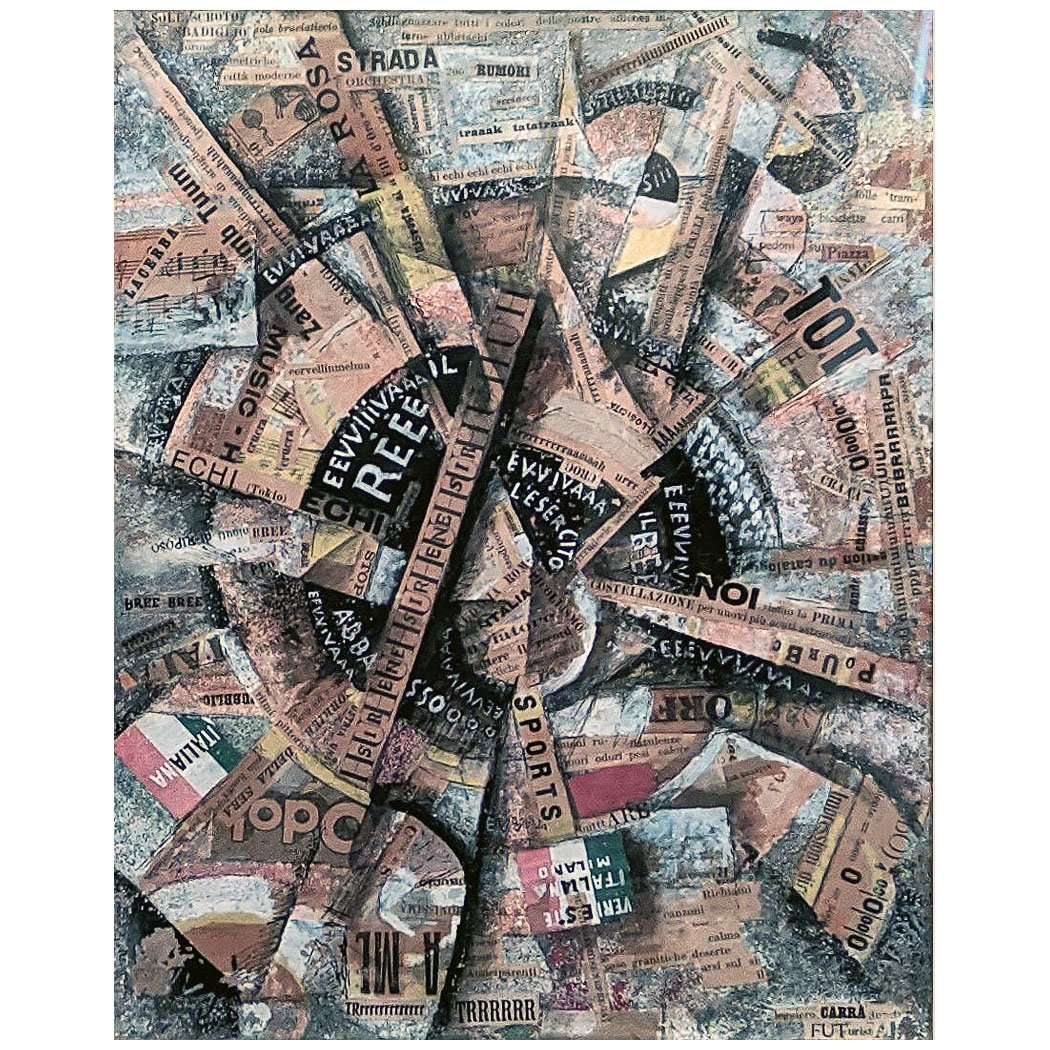  Carlo Carra. Dimostrazione internazionalista. 1914. Brera Modern, Milano