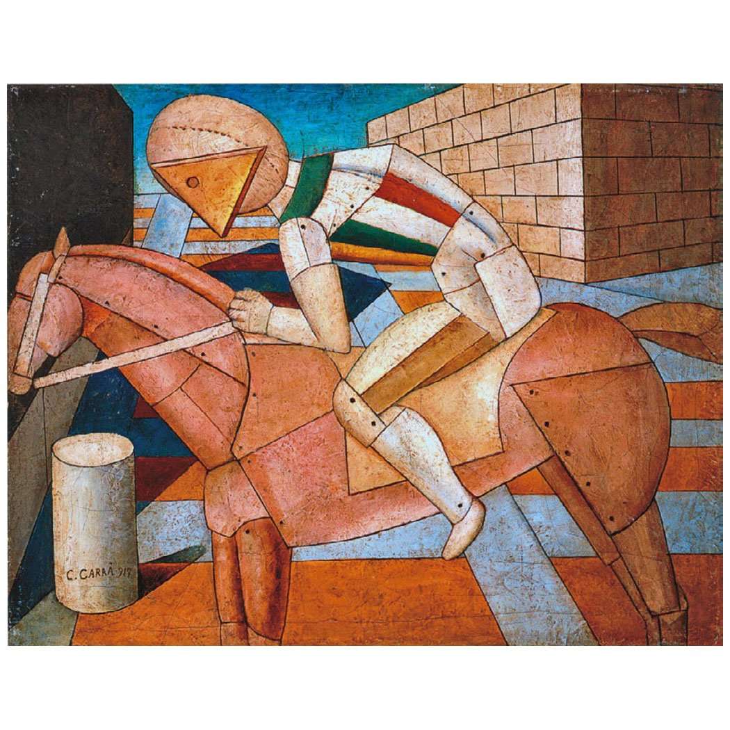  Carlo Carra. Il cavaliere dello spirito occidentale. 1917. Collectione privata